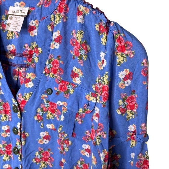 Matilda Jane Floral Millie Blouse Secret Fields Blue Size Small AT16143 - Picture 7 of 8